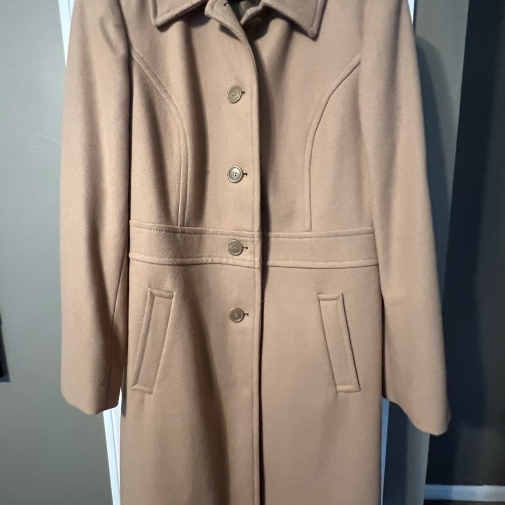 Ann Taylor Elegant Tan Pea Coat